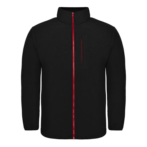 Bigdude Contrast Zip Fleece Jacket Black